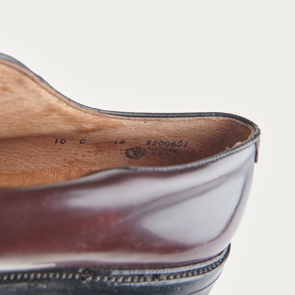 O'Sullivan Men's Burgundy Oxblood Leather Derby PTB Dress Shoes Size 10 C - Picture 7 of 8